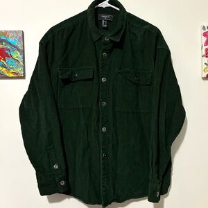 Forever 21 Men's Forest Green Corduroy Shirt